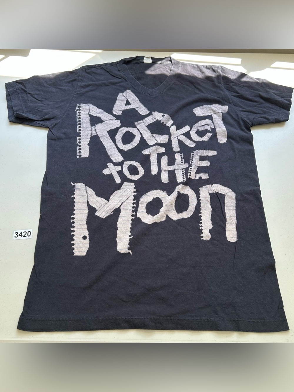 Pacific T Shirt Black Medium A Rocket To The Moon Graphic Tee